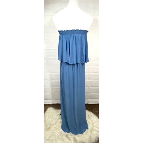 Show Me Your MuMu Hacienda Maxi Dress Large Blue - Picture 4 of 6